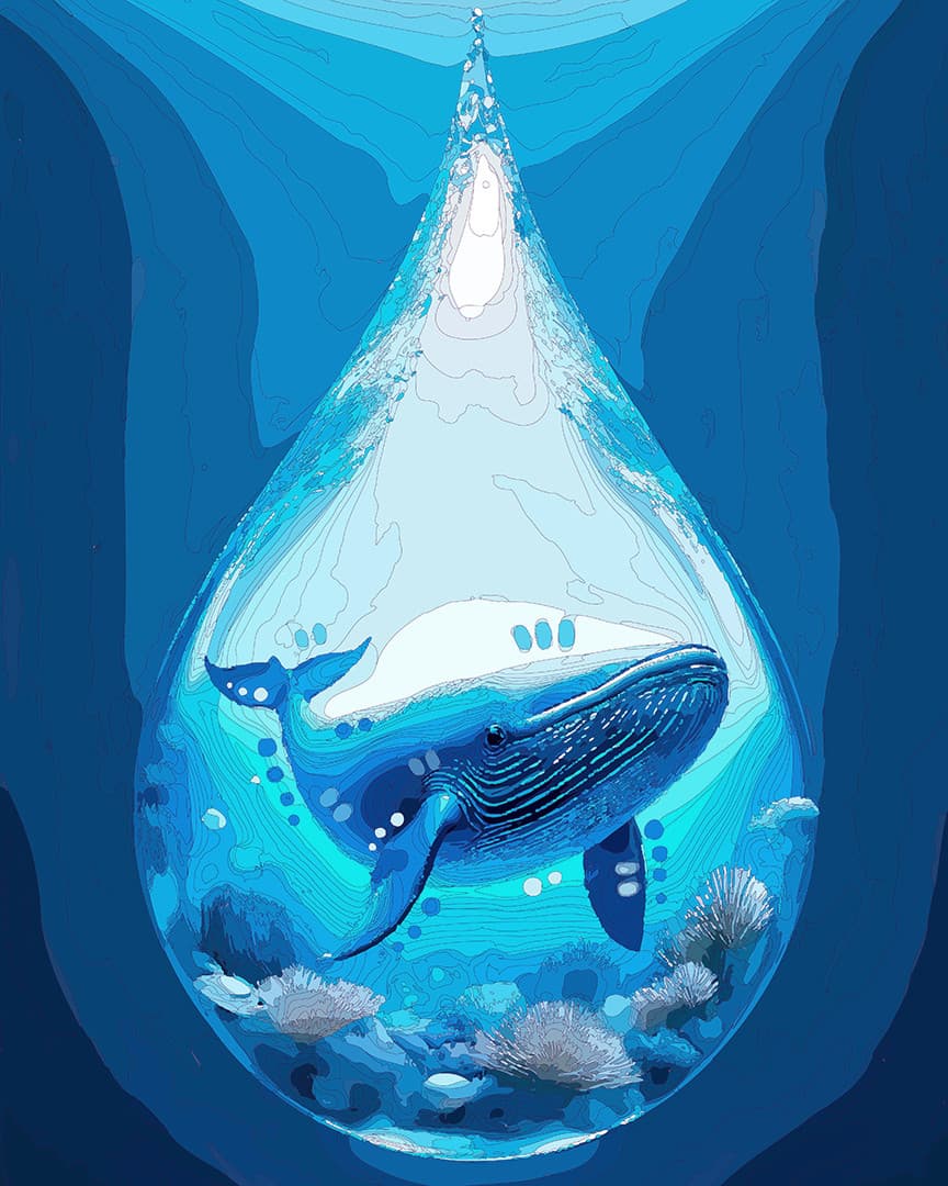 Water Drop Whale