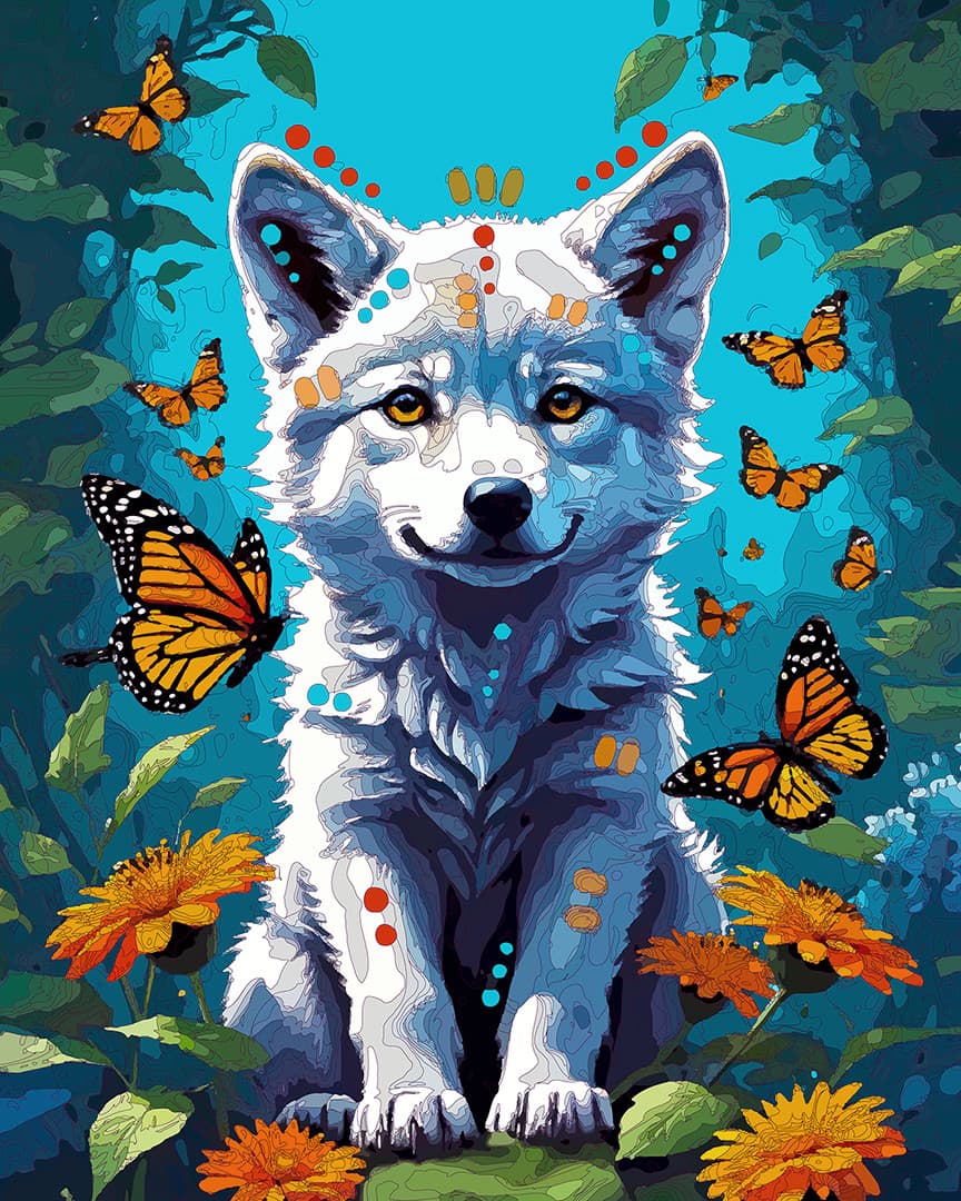 Little White Spring Wolf