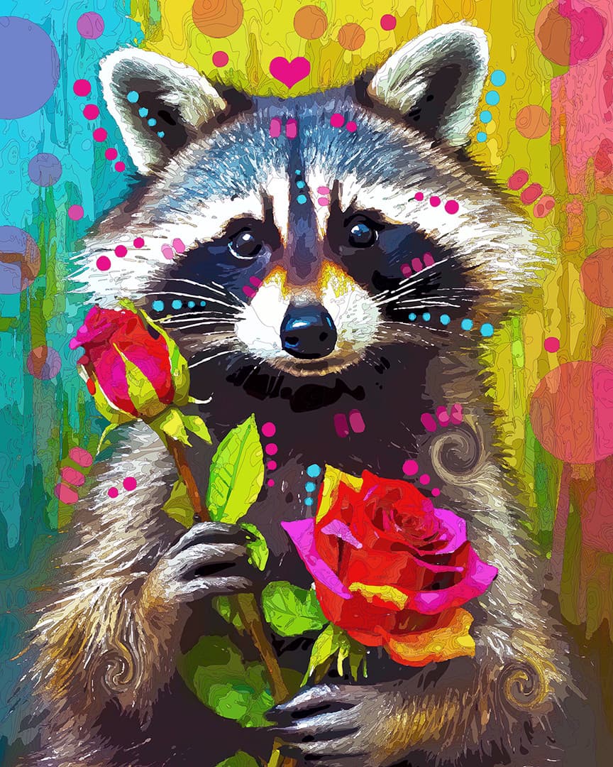 Love Bearing Raccoon