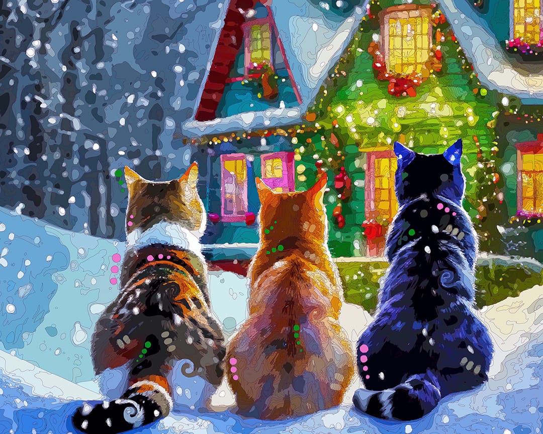 Home For The Holidays Cats