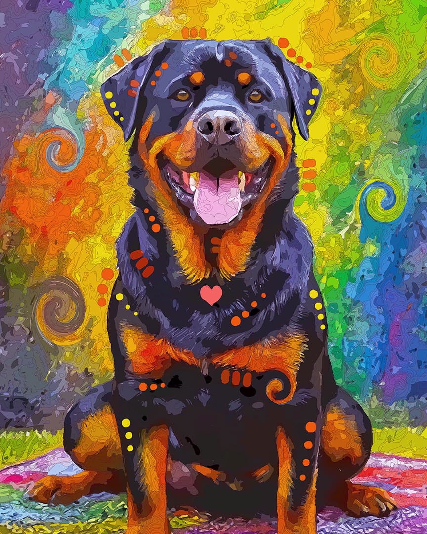 Peaceful Love Rottie